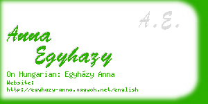 anna egyhazy business card